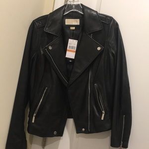 NWT-Michael Kors Genuine Leather Jacket
